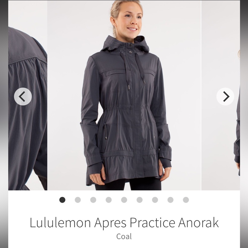 Lululemon Apres Practice Anorak. Coal. Size 6. EUC